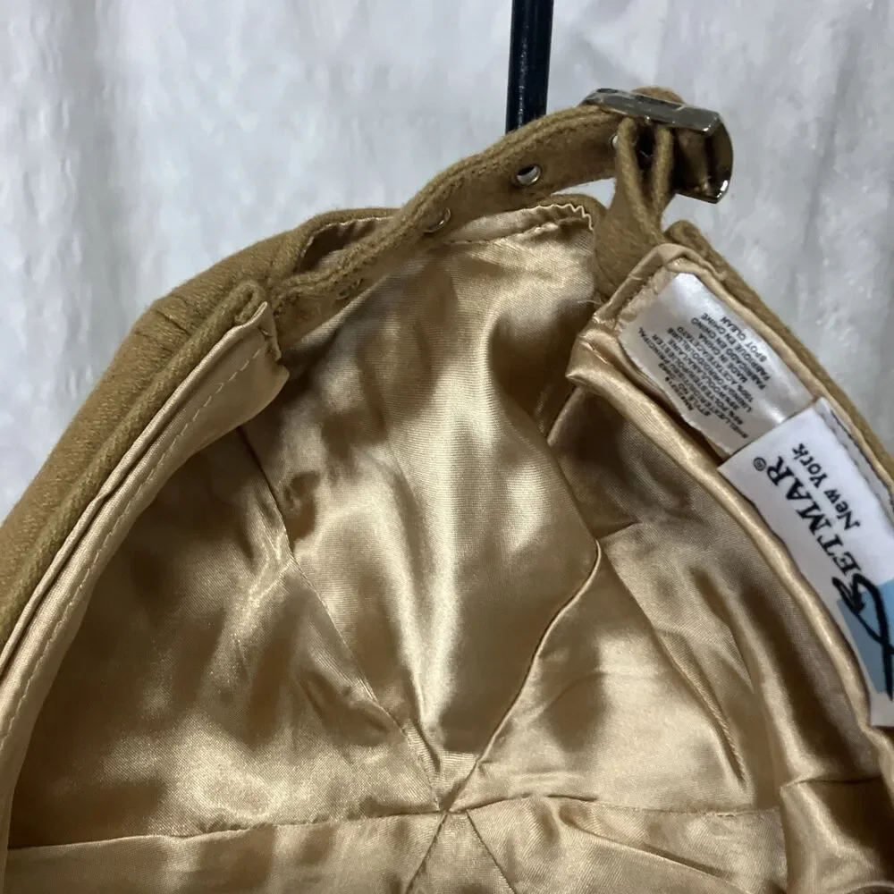 Betmar New York Beige Newsboy Cabbie Hat Women Adjustable Adult Polyester - Picture 8 of 11